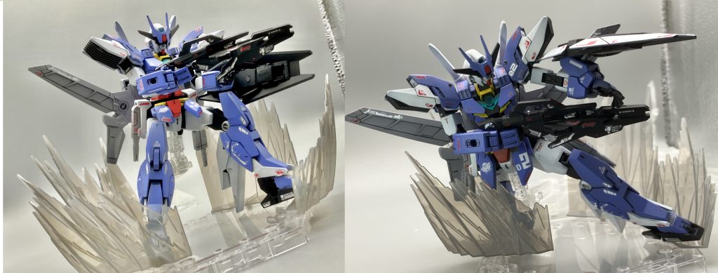 地上・水上形態膝裏スラスターによりヴィートルー同様にホバー移動が可能。また、スラスターとウィングを併用して・水上での移動もできる。