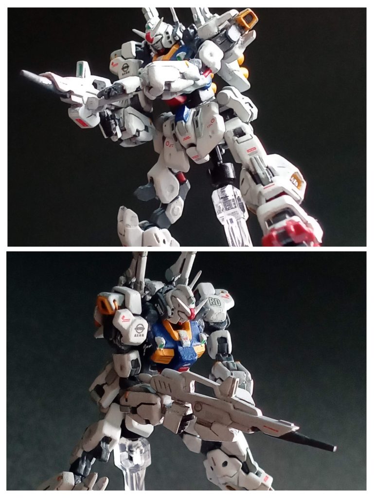 ライフルの両手持ちも何とか💦