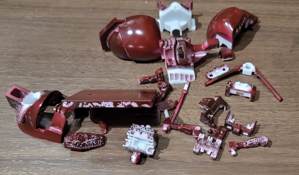 LIMEXだからなのかめちゃくちゃ塗料が弾かれてしまい、一度ドボンしました。