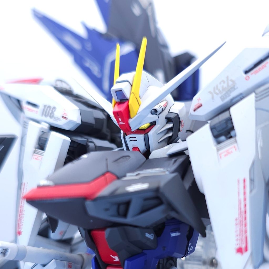 本当は劇場版公開前に完成発表したかったですが間に合わず…劇中では私の妄想フリーダムとは違いマイティーストフリというとてつもなくかっこいい機体に乗り換えてしまいました…しかし映画面白かった🎵もう1回観にいきたい