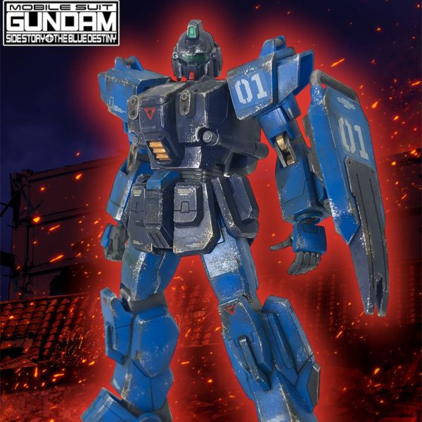 HG ブルーディスティニー1号機（旧）無塗装 お手軽ウェザリング 成型色仕上げ