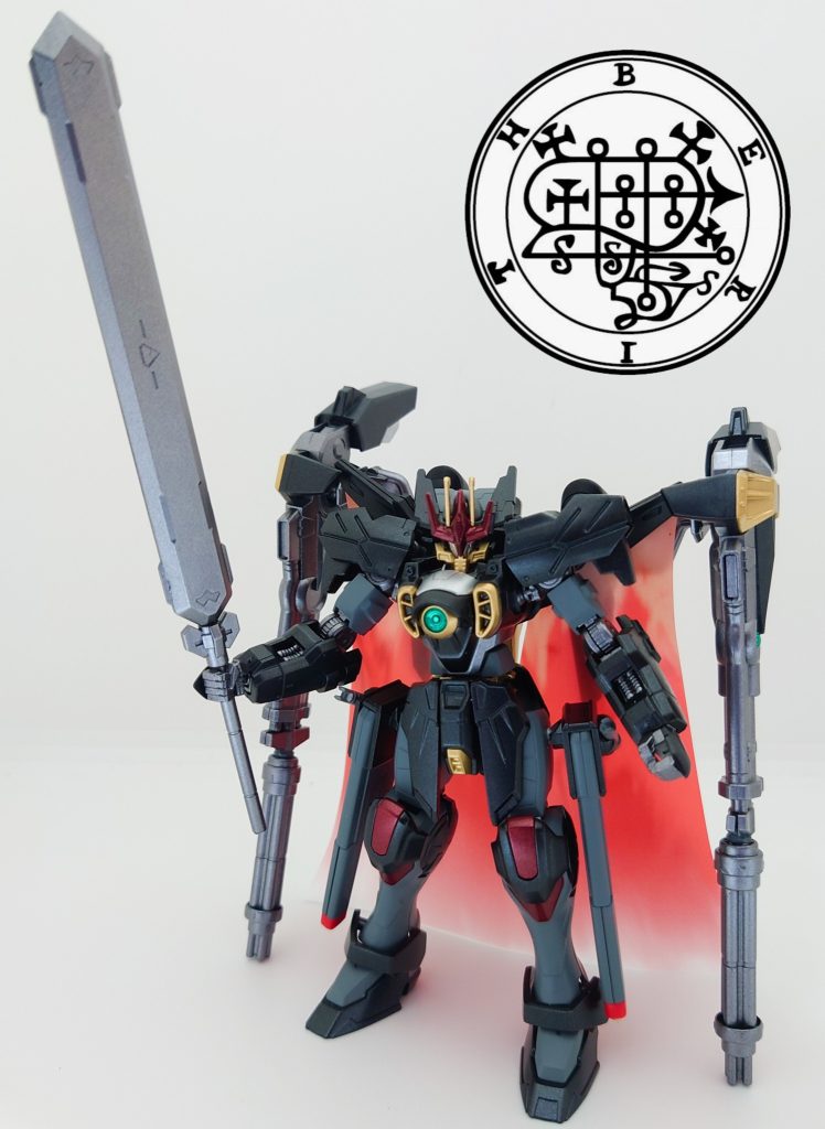 正面黒色を基調とした暗黒騎士風に仕上げてみました。