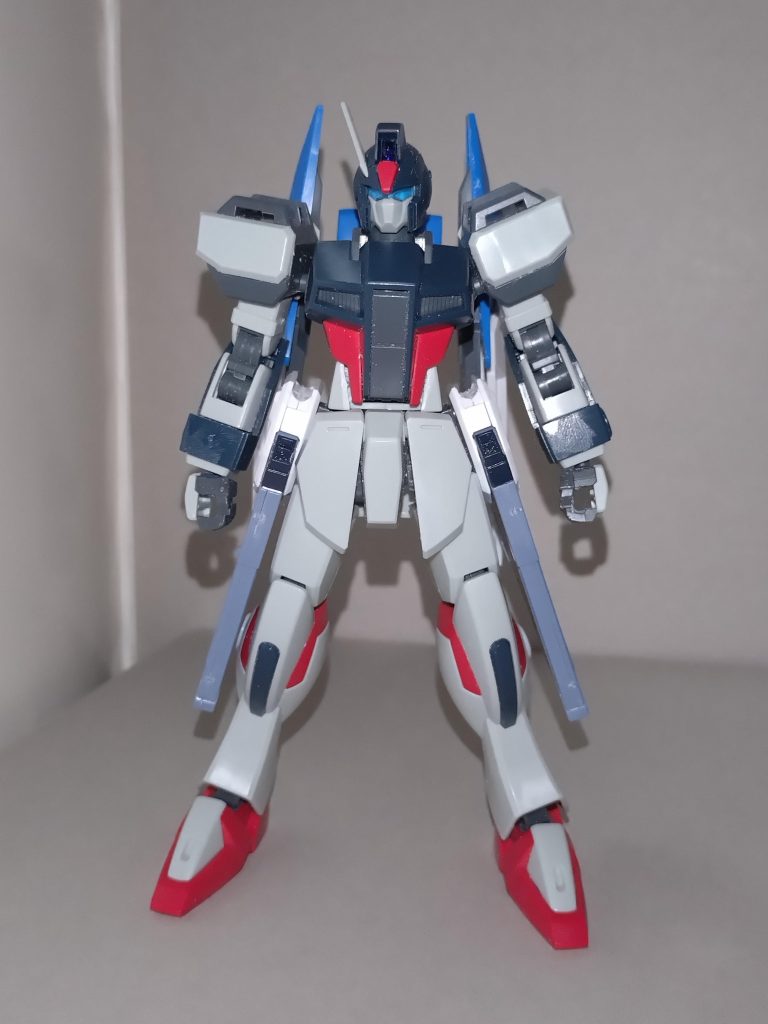 【概要】GAT-01R00D / ストライクダガーダイバーエースPoppin'Partyのベース担当・牛込りみが制作したガンプラ「高機動型ストライクダガー」のバックパックを、ダイバーエースユニットに交換したもの。