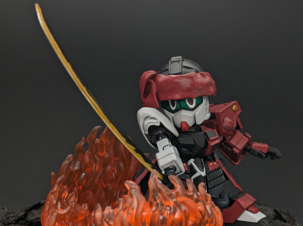 メインの刀はプラ板スクラッチ。