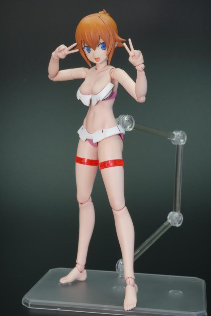 オプションボディパーツをふみなカラーにしてつけてみました。塗り分けが思ったより大変…