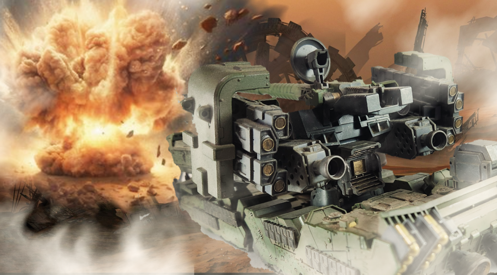 [必殺技デモリション・ワイルドハント]本機の必殺技。全兵装の一斉射撃に加え主砲である30cmには核砲弾を装填し発射する。あらゆる物を灰燼に帰す威力を誇るが、使用後は砲身が焼き付き全射撃兵装が使用不可になる。ここまで見ていただきありがとうございました！