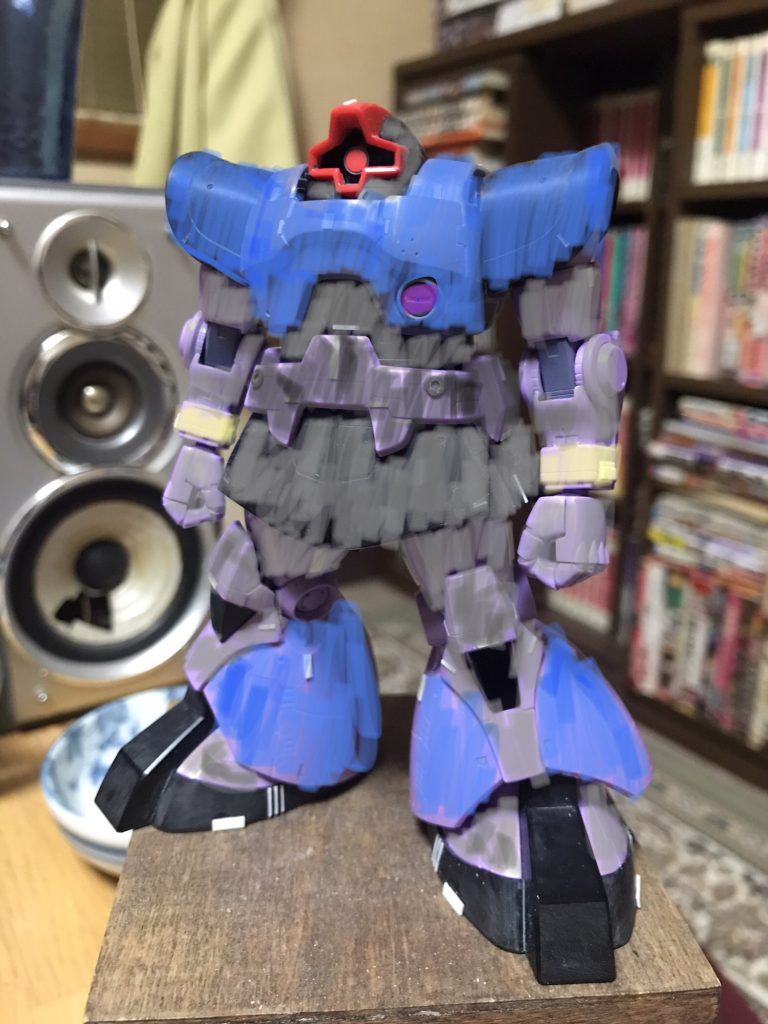 ディテールアップしかしてないので制作途中に見せたい場面がなかったのですが いつもやってるカラーリングテストの画像だけかろうじてありました わざわざイラストまで描いてやってり人もいるのに自分は3分です ちゃんとイメージを掴み損ねてしょっちゅう塗装やり直してます☆