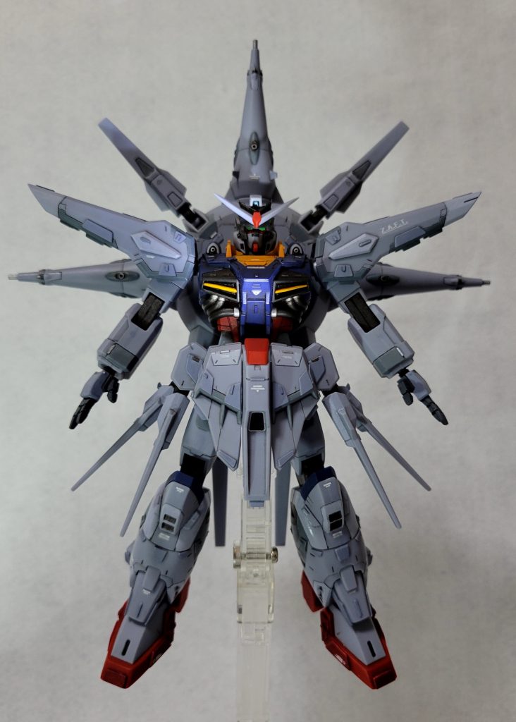 カッコよ！　MGプロビデンスのパッケージイラスト風ショット。あれカッコイイですよねっ！　負けないように頑張りました。