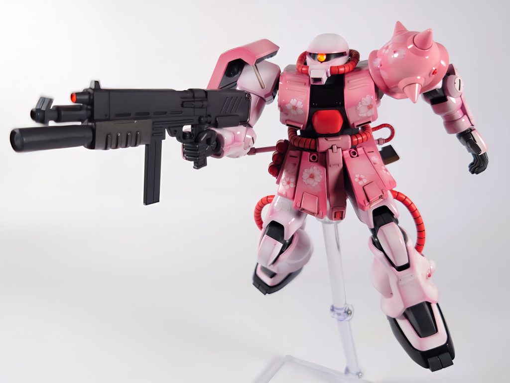 マシンガンも部分的にでもピンクを入れようか迷ったのですが、しつこい…という何持ってるかわからなくなりそうだったので止めました😂