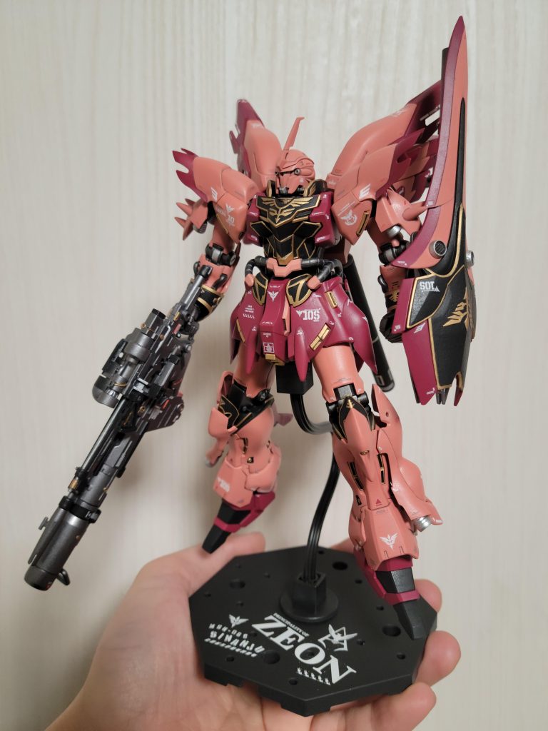 100均台座にデカールで文字入れ