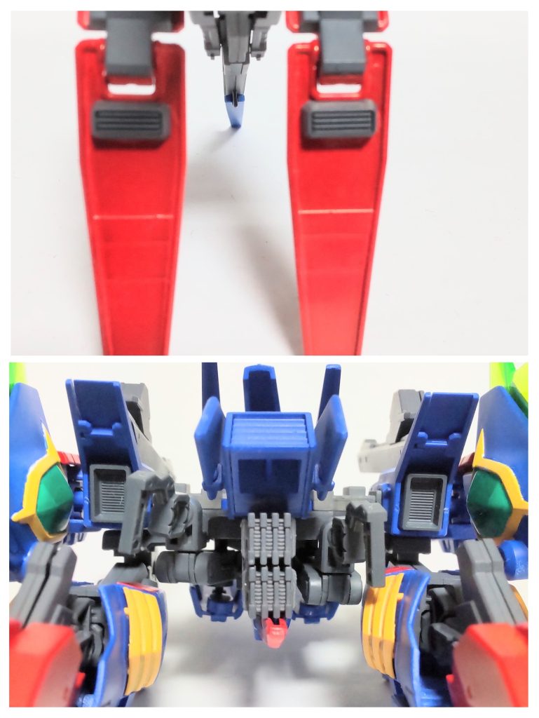 機体強化は成功したが、高出力火器を多数装備したために、プラフスキー粒子の消費量が一気に増えるというデメリットが発生。これの対策としてウイングシールドに2基、スターウェイブライダーに2基の粒子アブソーバーを設置し、常時フィールド内のプラフスキー粒子を取り込みながら機体を稼働させている。粒子アブソーバーを破壊されれば、短期決戦に持ち込むか、スターウェイブライダーを切り離して戦闘を続行するか、という選択を迫られる。