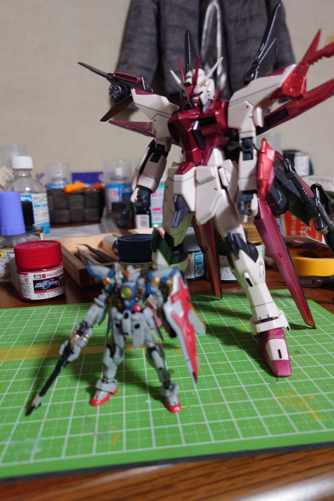 HGと比較して…。こんなに大きさ違うんだなぁ…。