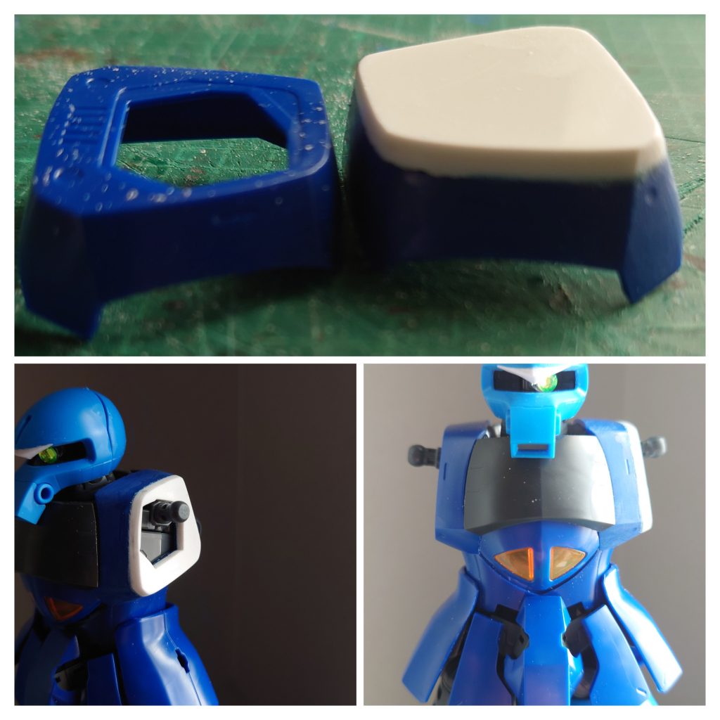 肩幅が狭く感じたので、片側につき1ミリプラ板×2枚で増幅