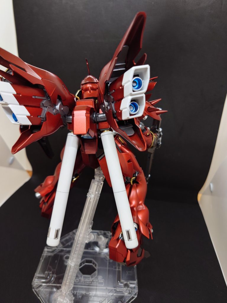 バックショット。バーニアは水性クリア―ブルーで塗分け。はみ出したらマジックリンでふき取れるので楽。