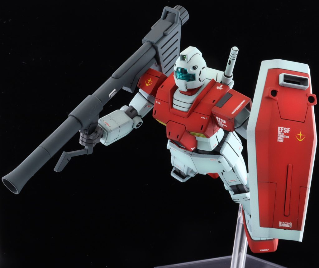 塗装はすべて水性ホビーカラーで行いました。メインカラーはベールグリーンとホワイトの調色レッドは水性ガンダムカラーのレッドを使用しています。