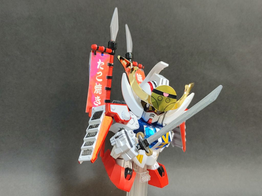 たこ焼きの幟もちょっとラミネートして虹色に