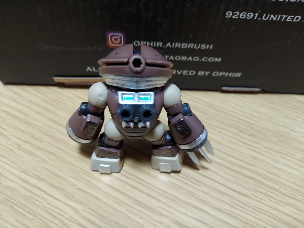 背面②。ランドセル上から。緑のとこは前回もそうだったんだけど、わかりにくかったから下地でシルバー入れてから緑入れました。