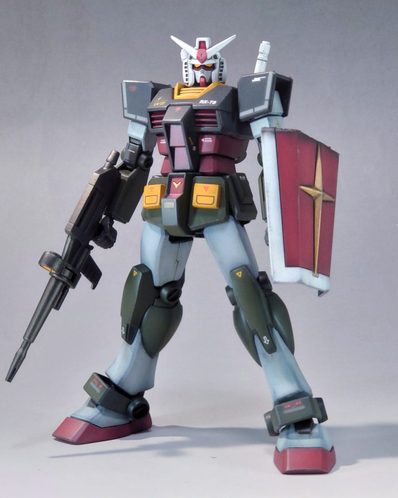 立ち上げ塗装の後、エナメル塗料でウォッシング、ドライブラシ等を行い汚し塗装しました。