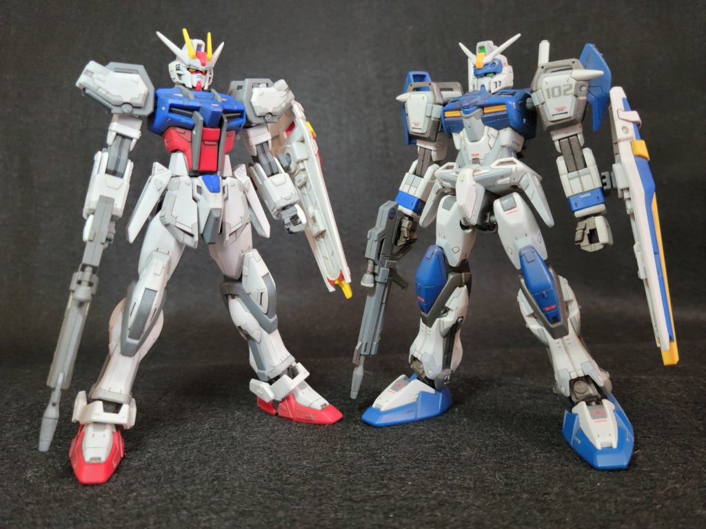 EGストライクと並べてみて…、サイズは違和感無いかな。ホッ。