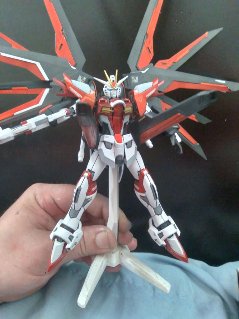 Armaments: High energy beam rifle, beam saber×2, hyper impulse cannon×2, plasma convergence beam cannon×2, 75mm ciws guns×2