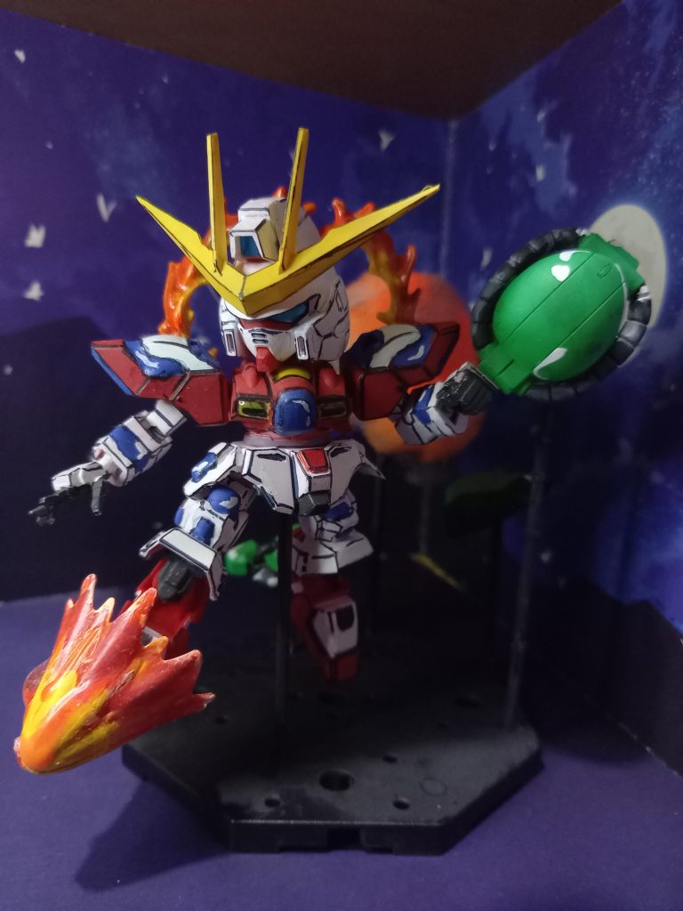 アニメ塗りではなくアニメ塗りっぽく塗り少々レジンを使用してます。