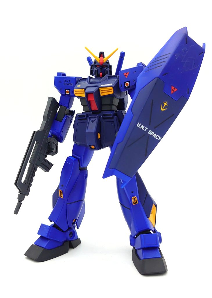 塗料レシピ胴体：ティターンズブルー2手足：キャラクターブルー+ディープクリアブルー赤：モンザレッド黄色：忘れました黒：ミッドナイトブルー