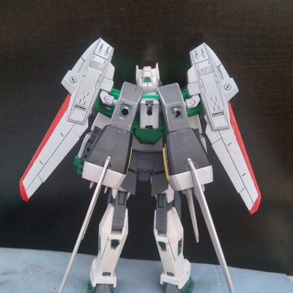 I am making my own custom mass produced mobile suit. The base kit is the HG G-Exes. I just added the aile pack boosters and plan to add the wings as well to make a type of flight system.（4枚目）