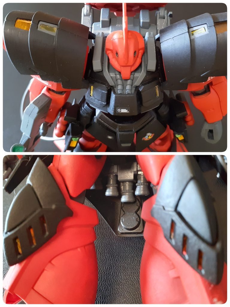 各所に仕込んだクリアパーツはサイコミュ増幅器のつもり