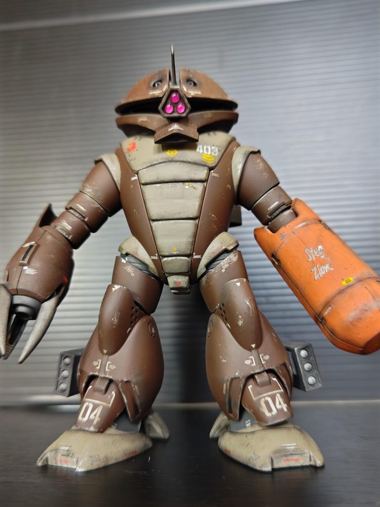 ズゴックＥの脚部、以外と行けました^⁠_⁠^モノアイ部分もサクっとはまりました!