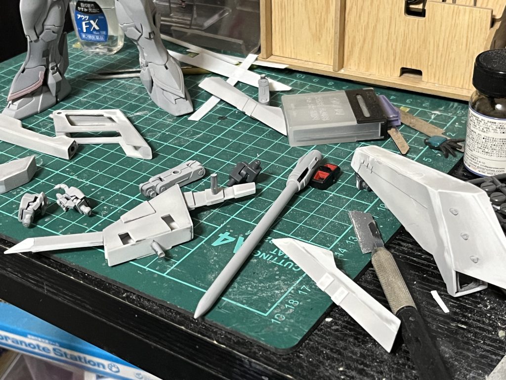 製作した各部パーツです、塗装がしやすいようにバラせるようにしています