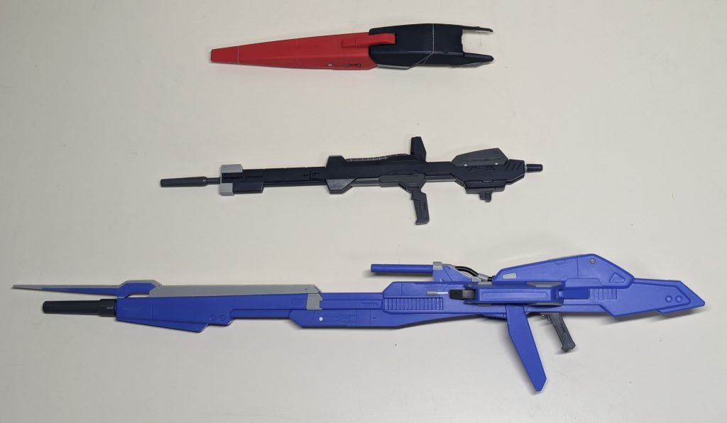 武器類のディテールアップ。ハイパーメガランチャーにも大分手がかかりましたがあまり伝わらないですねw