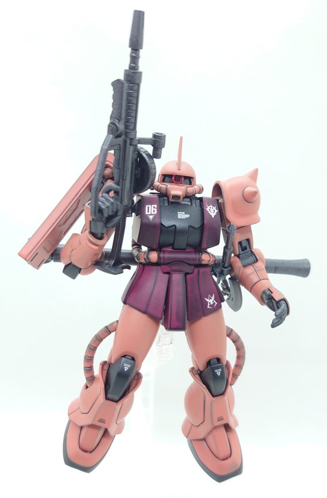 HGUCはアニメに寄せて定番のピンクにしてみました。