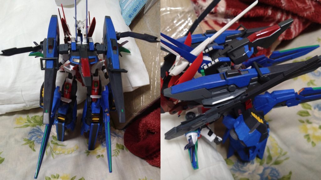 イクシードリベロからMSとの間の形態。『ストライドリベロ』マクロスで言う『ガウォーク形態』。戦闘機形態時に急ブレーキする時や地面スレスレでのホバリング等を行う為の形態。飛行形態からMSに変形する時間が長いのがリベロの欠点の一つとなっており、中間に辺る短い変形としてこの形態が生まれた。『ストライド』は『大股で歩く』、『またがる』等の意味。攻撃は主に射撃がメイン。