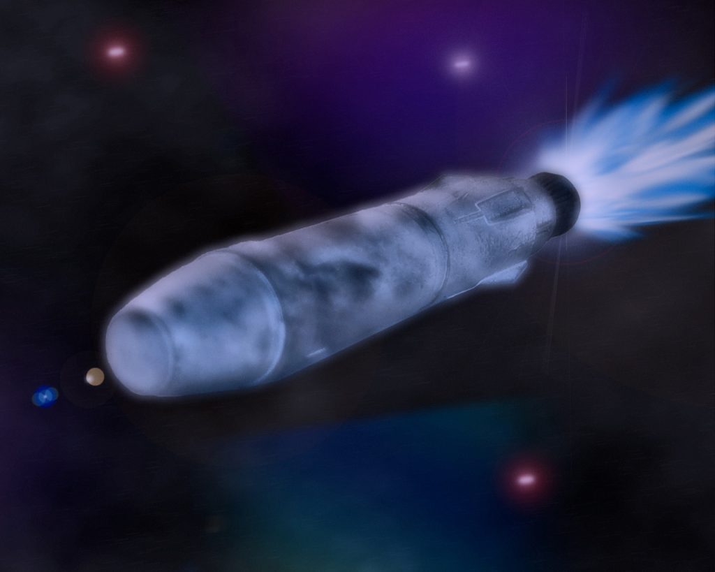 「ルナツーより大型ミサイルらしき反応を2つ確認！接触まで32秒」ブラボー小隊からキリュウへ無線が入る。「…対艦ミサイルか?」「そんな大きなミサイルで機動力のあるMSを落とせやしないですよ!……ん、何だ？」「どうした?」「ミサイルが電波の様なものを発信してます」「電波だと…？」キリュウは眉をひそめると咄嗟に気づく。「お前達っ‼それから離れろっ!!」全機にそう命令すると各小隊は返答する前に各々散らばり回避運動をとる。