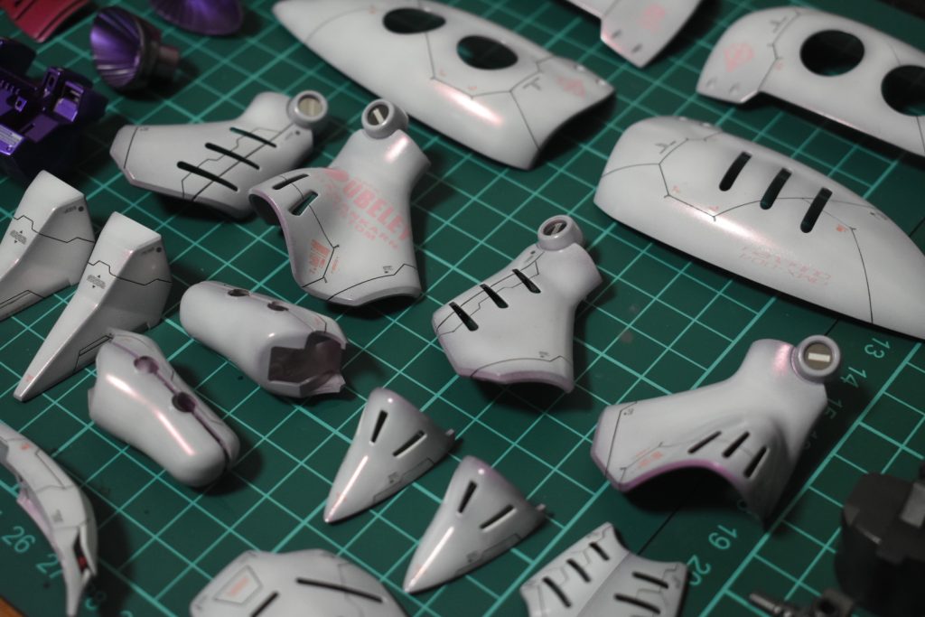 シルバー下地→紫クリアー→ホワイト→パール塗装⭕️