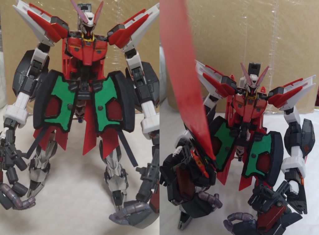 格闘重視特化形態。『タイラントリベロ』リベロの格闘重視の形態。機動性は劣ってしまうが、格闘戦による技術とパワーが向上。格闘と射撃の役割を持つ『多種装備ハンドガン』はこの形態時、二重の巨大な手となって強烈なパンチで敵を殴りつける格闘兵装に。『マルートモード』を格闘向けに改良した『F-マルートモード』により、高速連続パンチによる攻撃が可能。『トランザム』で更なる加速とパワーも生み出せる。一番の特徴は対ビーム対策を施した扇子武器『リベロファン』にある。閉じた状態または展開した状態で物理攻撃する以外に、展開時にビームを吸収し、吸収したビームをエネルギーに変換。また連結することで超巨大ビームソード『タイラントソード』となり、最大出力で地上から月まで届く程。エネルギーの消費が早い武器で、敵のビームをある程度吸収してから攻撃をする戦法はもちろん、ネクサスアームの装着によりある程度のエネルギー問題は解決している。また、このソードは敵に当てる時以外はビームを放出しない節約をしている。