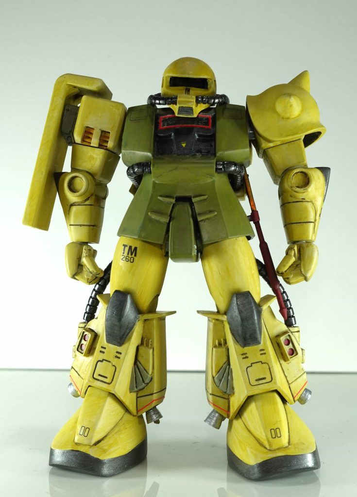 イラストっぽい色味と質感にしてみたくてベージュ系を塗った後にウェザリングカラーのイエローで彩色を加えてみました。