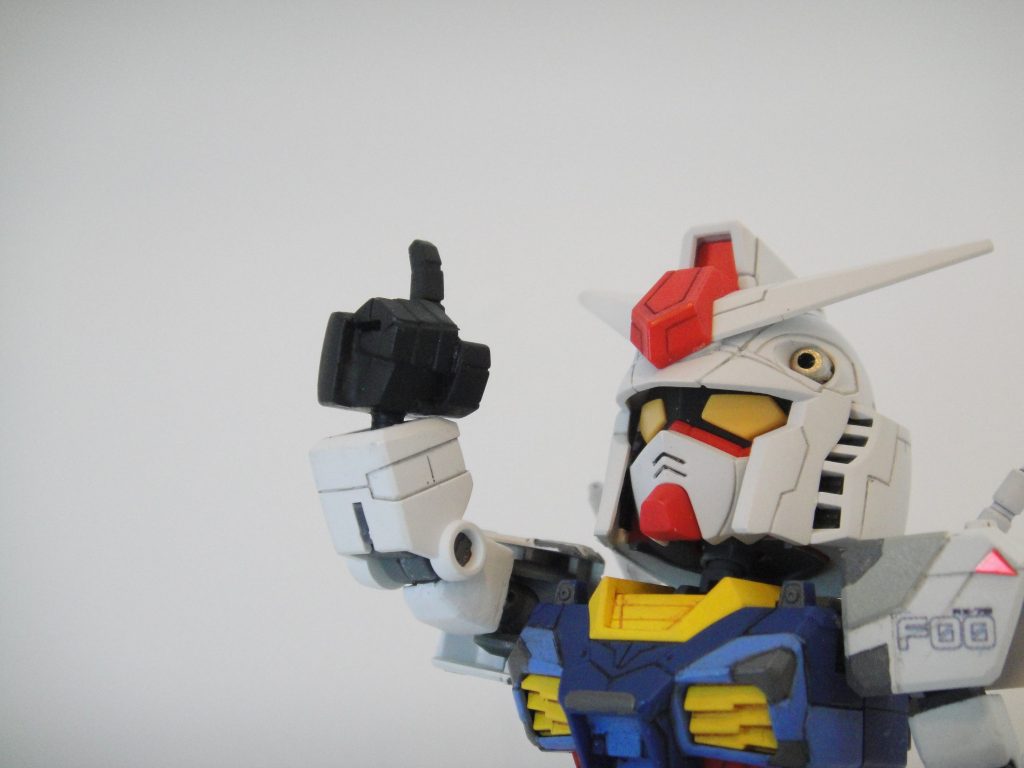 銃持ち手を改造して指差し手を作りました。トゥース
