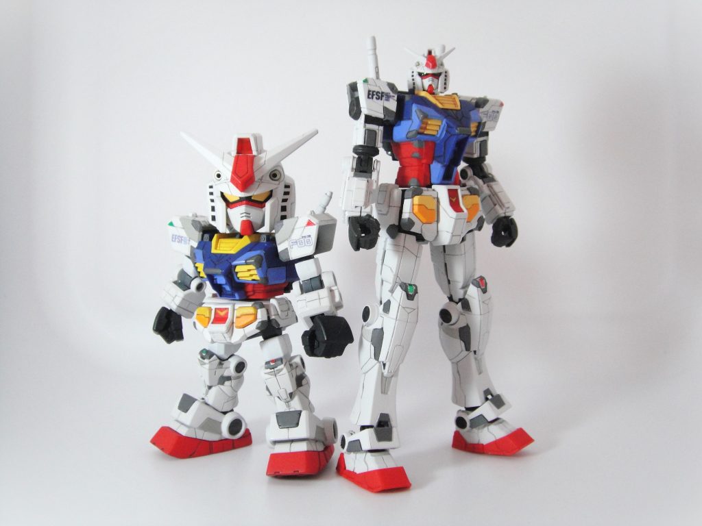 前に投稿したSDCSの横浜ガンダムと。