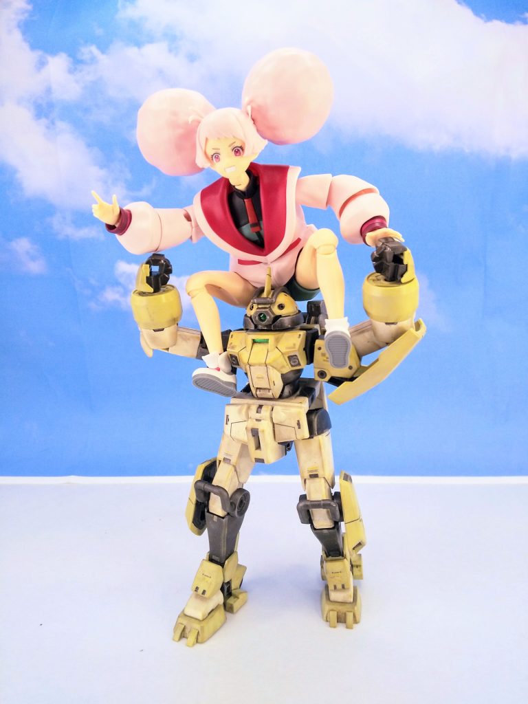 バイクモデルは持ってないのでデミトレに肩車。このデミトレもチュチュと合わせる為に急いでパパッと作ったのは秘密w