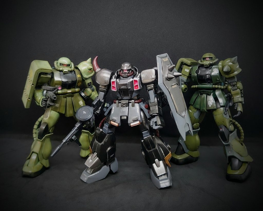 ザクの日記念に、REVIVEザクとORIGINザクと並べましたSEED系は初なのでデフォルト塗装もありだったかな💦稚拙な出来ではありますが、最後までご覧いただき感謝です!