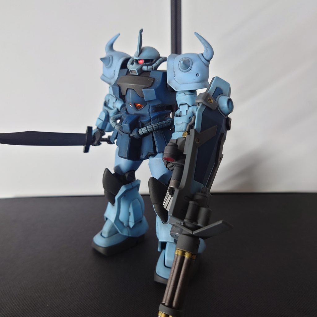 ほとんど手を加えること無く素組みで塗装とウェザリングのみです！変えたのはモノアイを位です!🤔