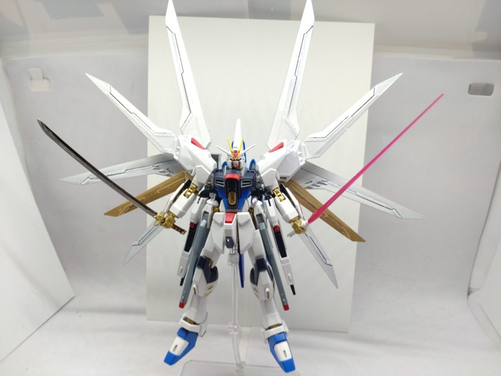 バックパックの翼はライジングフリーダムの翼を塗装しました