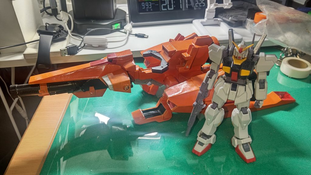1/144HGガンダムmk-Ⅱとの大きさ比較