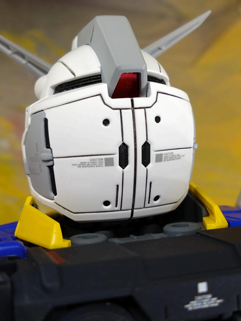 スミ入れ完了した後頭部ですなんか平べったいんですよね