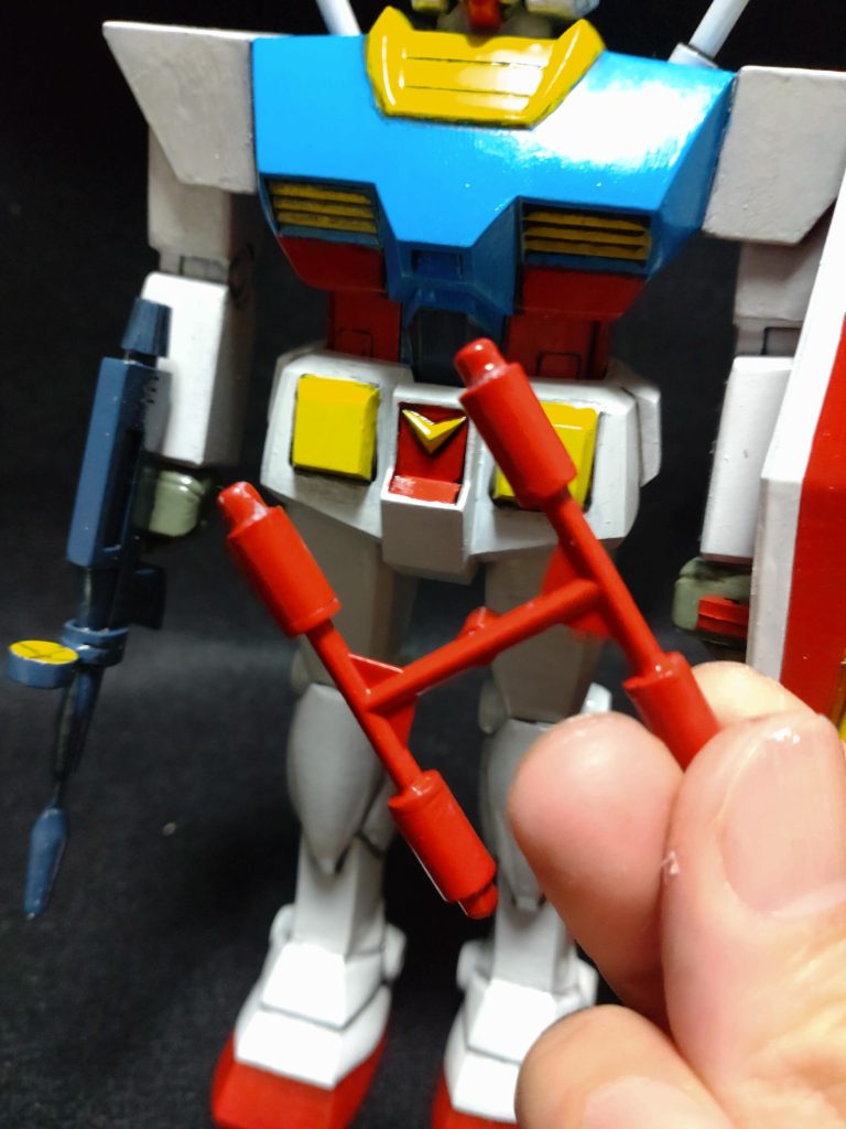 コアファイターを別で飾るために付属している、支柱パーツ。いやぁ斬新。最高