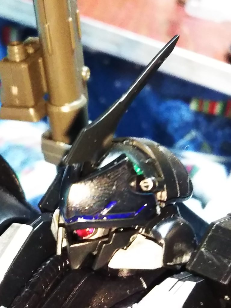 ガイアノーツのエナメル塗料よりシアンでスミ入れ目立ってないな