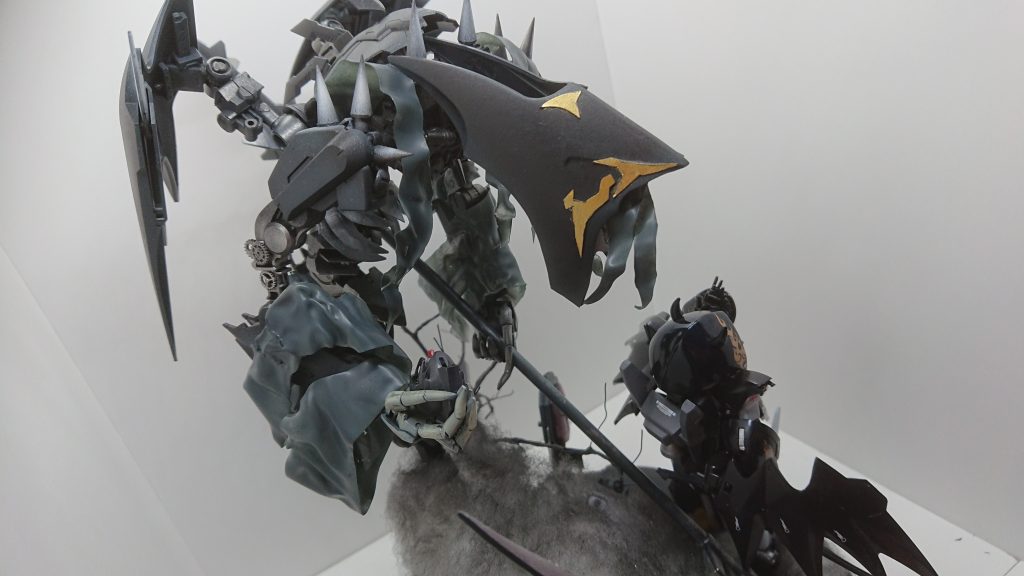 布のような生地プラ板を溶かしました