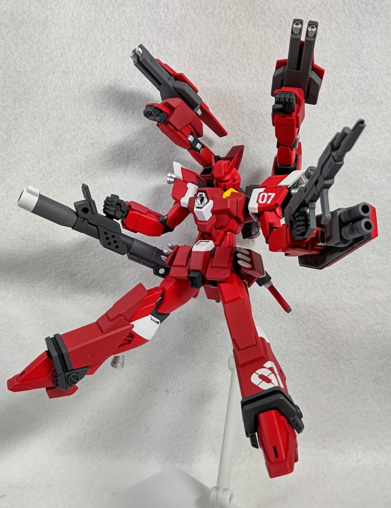 フルバーストモード!ランシエでセンサーだった胸部は主砲=カリドゥス(名前つけるならそのあたりだろうか?)にしています。