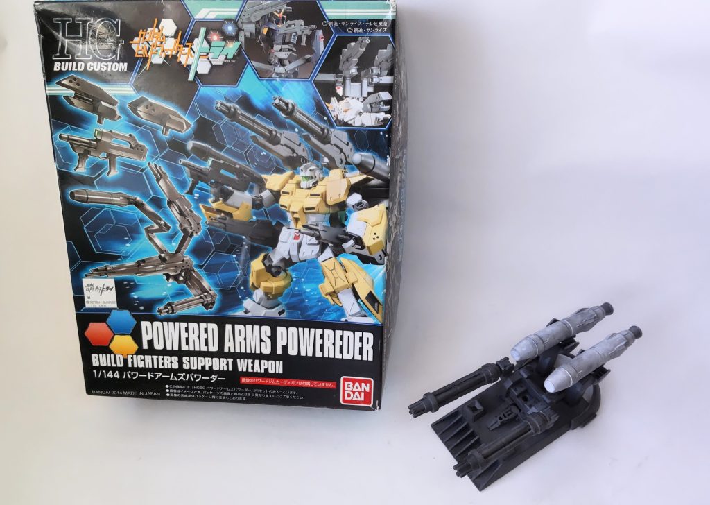 使用キットはコチラのビルドファイターズトライのパワードアームズパワーダーです。UCじゃないけど一応HGです。対空火器にちょうど良いのがあると思い雰囲気で作りました。